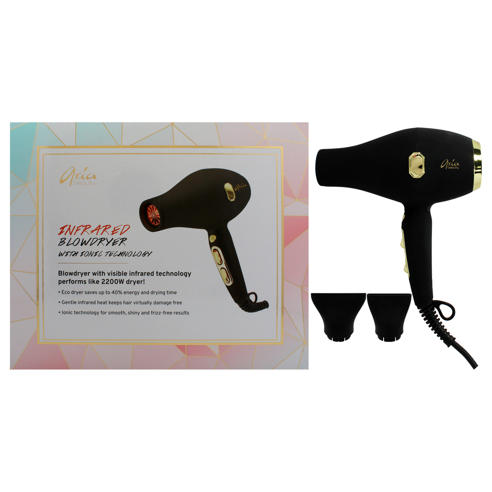 Infrared Blowdryer With Ionic Technology - Black by Aria Beauty 1 Pc Hair Dryer